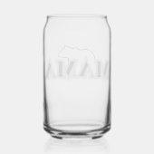 MAMA Bear Silhouette Glass Dosenglas (Rückseite)
