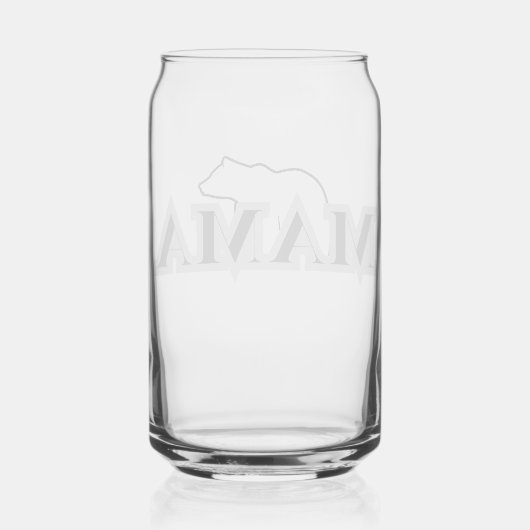 MAMA Bear Silhouette Glass Dosenglas (Rückseite)