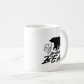 Mama Bear Silhouette Hört Kaffeetasse (VorderseiteRechts)