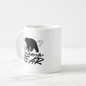 Mama Bear Silhouette Hört Kaffeetasse (Vorderseite Links)