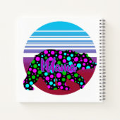 Mama Bear Sunset Polka Dots Happy Mütter Day Notizblock (Rückseite)