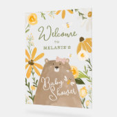 Mama Bear Sweet Honey Bee Baby Girl Dusche Willkom Acrylschild (Winkel)