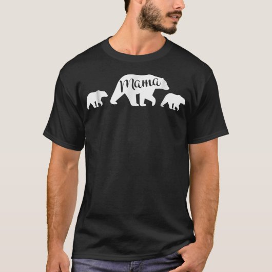 Mama Bear T mit Two Cubs Mütter Day Mama T-Shirt (Vorderseite)