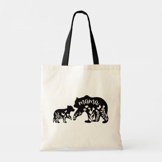 Mama Bear Tote Bag Tragetasche (Rückseite)