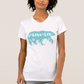 Mama Bear Turquoise Blume T-Shirt (Vorderseite)