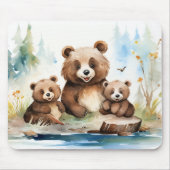 Mama Bear und Cubs Mousepad (Vorne)