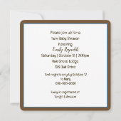 Mama Bear und Cubs Twin Baby Dusche Einladung (Rückseite)