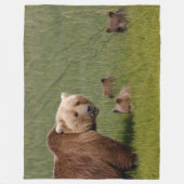 MAMA BEAR und HER CUBS Fleecedecke (Vorderseite)