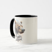 Mama Bear Watercolor Mutter Rustikal Tasse (Vorderseite Links)