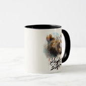 Mama Bear Watercolor Mutter Rustikal Tasse (VorderseiteRechts)