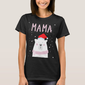 Mama Bear Weihnachtsfamilie Weihnachtsmannmütze Ma T-Shirt