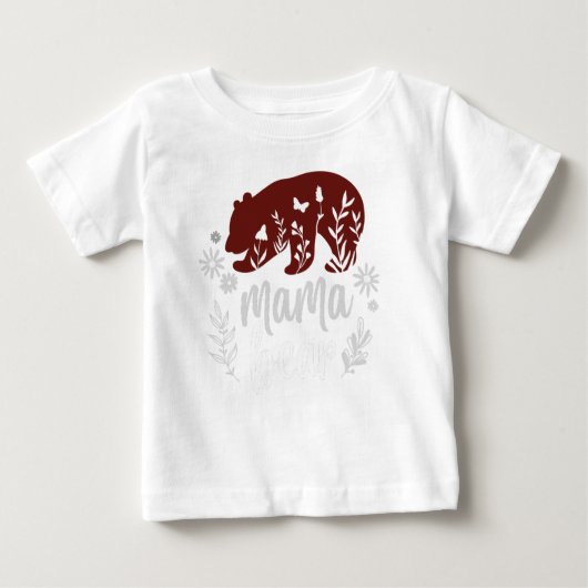 Mama Bear white Säugling Jersey T - Shirt (Vorderseite)