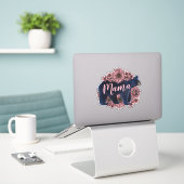 Mama Bear Wild Black Bar Sticker (Laptop auf Schreibtisch)