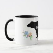 Mama Bear with Flowers and Name Tasse (Links)