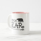 Mama Bear Zweifarbige Tasse (Vorderseite Links)
