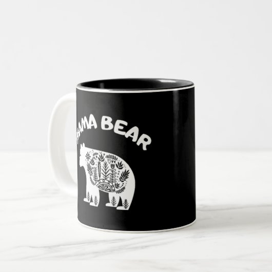 Mama Bear Zweifarbige Tasse (Vorderseite Links)