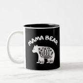 Mama Bear Zweifarbige Tasse (Links)