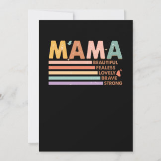 Mama Beautiful Fearless Lovely Brave Strong Einladung