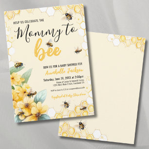 Mama BEE Baby Shower Party Einladung