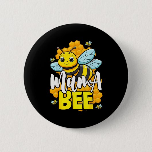 Mama Bee Family Bee First Bee Day Outfits  Button (Vorderseite)