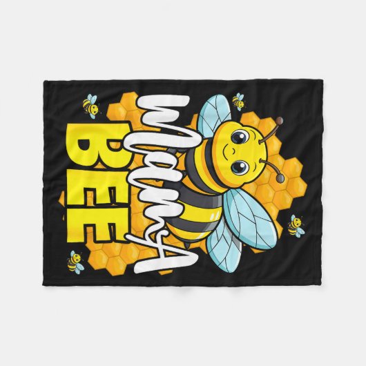Mama Bee Family Bee First Bee Day Outfits  Fleecedecke (Vorderseite (Horizontal))