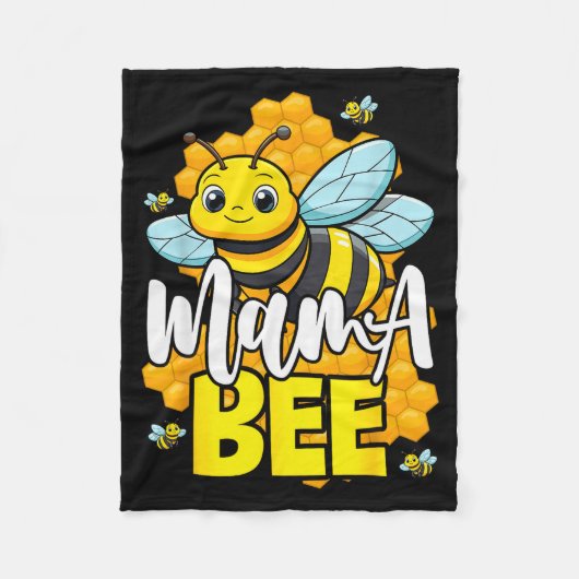Mama Bee Family Bee First Bee Day Outfits  Fleecedecke (Vorderseite)