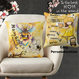 Mama Bee-Mamas kleiner Segen-Kinder-Name Kissen