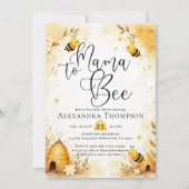 Mama Bee Summer Hive Bumblebee Script Baby Shower Einladung (Vorderseite)