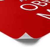 Mama behalt Calm und Obey Poster (Ecke)