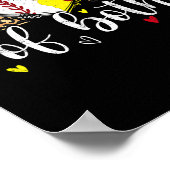 Mama beider Baseball-Softball-Herz Leopard-Mutter Poster (Ecke)