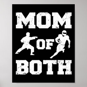 Mama beider Funny Football Karate Mama Poster