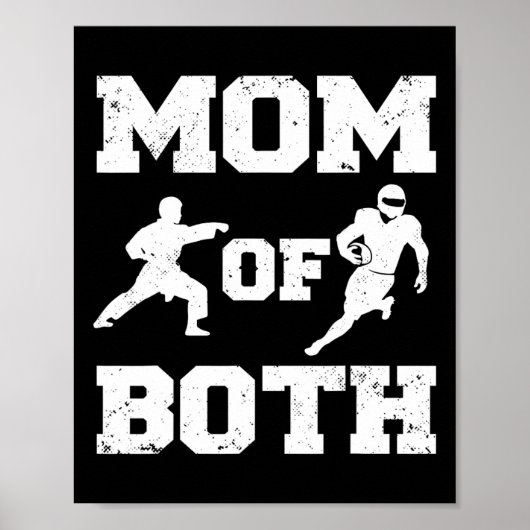 Mama beider Funny Football Karate Mama Poster (Vorne)