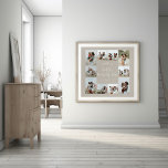 Mama Beige elegante, moderne minimale Foto-Collage Poster<br><div class="desc">Weltbeste Mama Drehbuch elegante moderne minimale taupe beige natürliche personalisierte Foto Collage einfache saubere Linien Familie Geschenk Druck.</div>