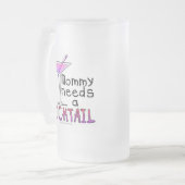 Mama benötigt ein COCKTAIL! Mattglas Bierglas (Vorderseite Links)