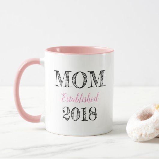 Mama (benutzerdefinierbar) 2018 tasse (Mit Donut)