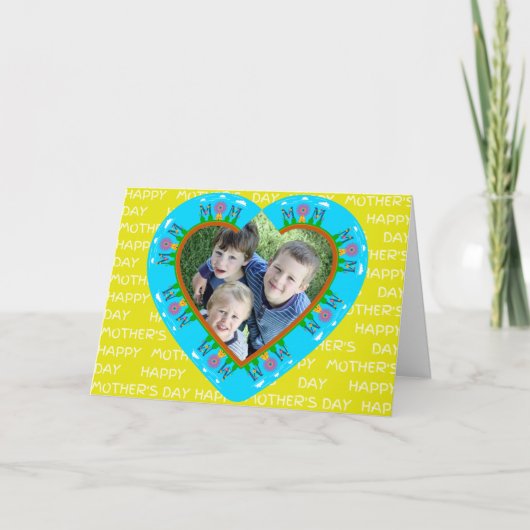 Mama Benutzerdefinierte Foto Muttertagskarte Dankeskarte (Vorderseite)