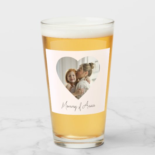 Mama benutzerdefinierter Name & Foto | Personalisi Glas (Vorne (Gefüllt))