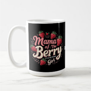 Mama Berry First Birthday Strawberry Girl Family Kaffeetasse