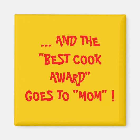 MAMA - BEST COOK AWARD MAGNET (Vorne)