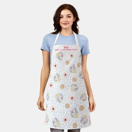 Mama Best Cookie Baker All-over Print-Schürze Schürze (Getragen)