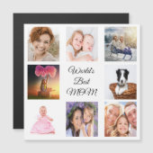 Mama Best Mama White Foto Kollaborationsmagnet Magnetkarte (Vorne/Hinten)