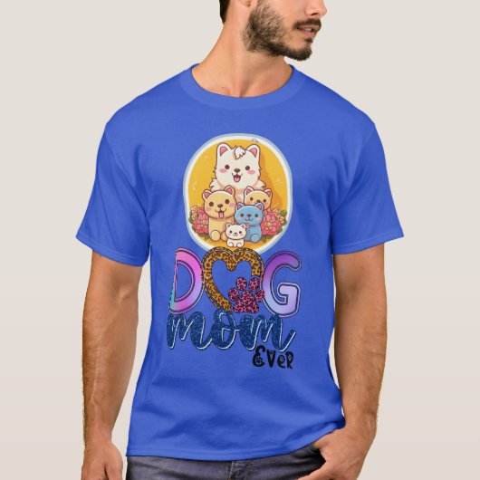 Mama Beste Hunde Mama je Hunde Mama Design Hunde v T-Shirt (Vorderseite)