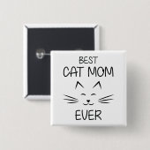 Mama - Beste Katze-Mama aller Zeiten Button (Vorne & Hinten)