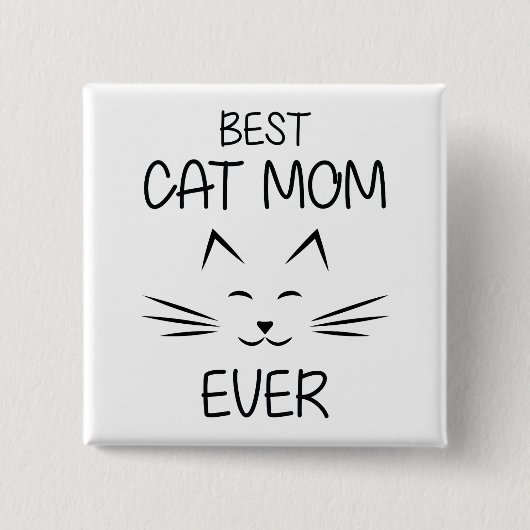 Mama - Beste Katze-Mama aller Zeiten Button (Vorderseite)