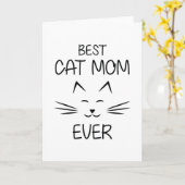 Mama - Beste Katze-Mama aller Zeiten Karte (Gelbe Blume)