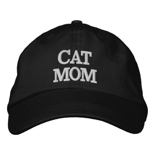 Mama bestickte Hülle, Trendy Cat Lover Baseballkappe (Vorderseite)