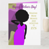 Mama bewegt den Afroamerikanischen Muttertag Karte (Vorderseite)