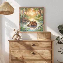 Mama Biber und Kitten-Kinderstube