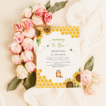 Mama Biene Honig Baby Shower Einladung