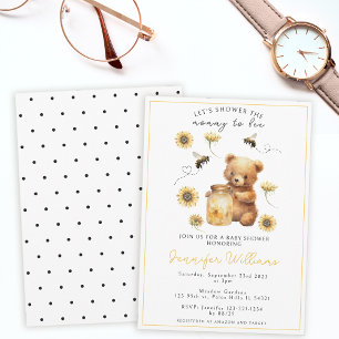 Mama-Biene-Honigbär-Baby-Shower-Einladung Einladung